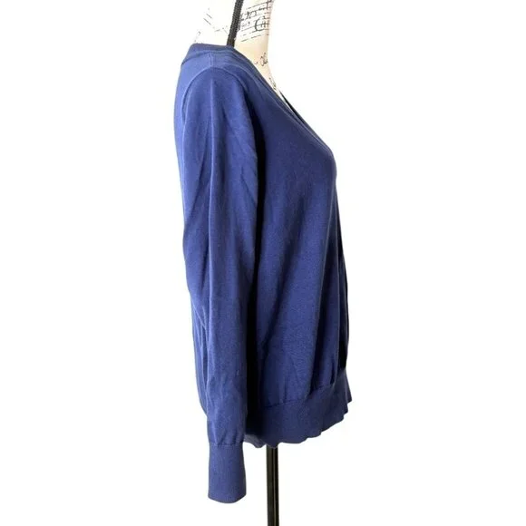 Vineyard Vines V-Neck Sweater Pullover Long Sleeve Cotton Blue Womens Size XL - Picture 2 of 7